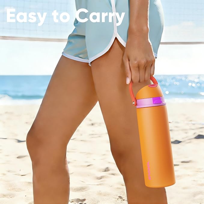 Insulated Water Bottle with Straw - Image 2