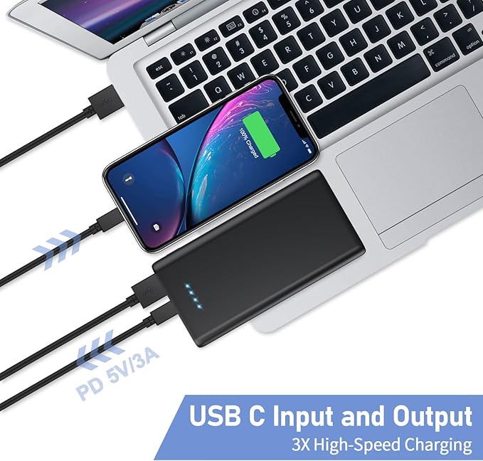 Portable Charger Power Bank 25, 5V/3A USB C in&Out Fast Phone Charging - Image 3