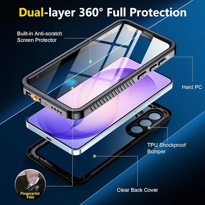 SPIDERCASE for Samsung Galaxy S26 Plus Waterproof Case, IP68 Underwater Full - Image 7