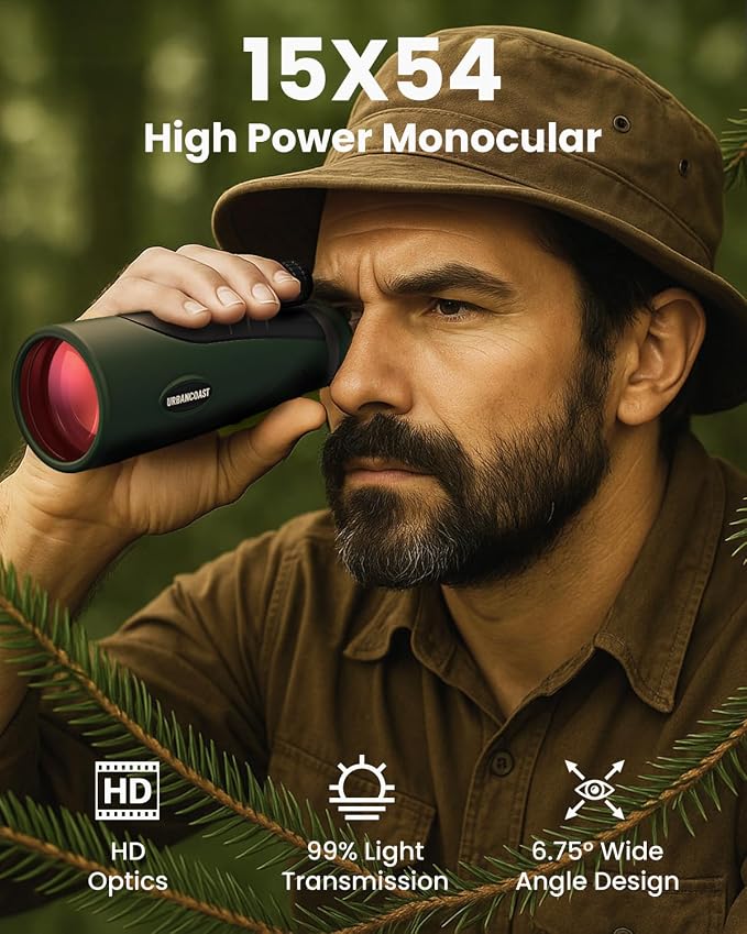 15X54 Monocular Telescope for Adults High Powered – Waterproof, BAK4 Prism - Image 3