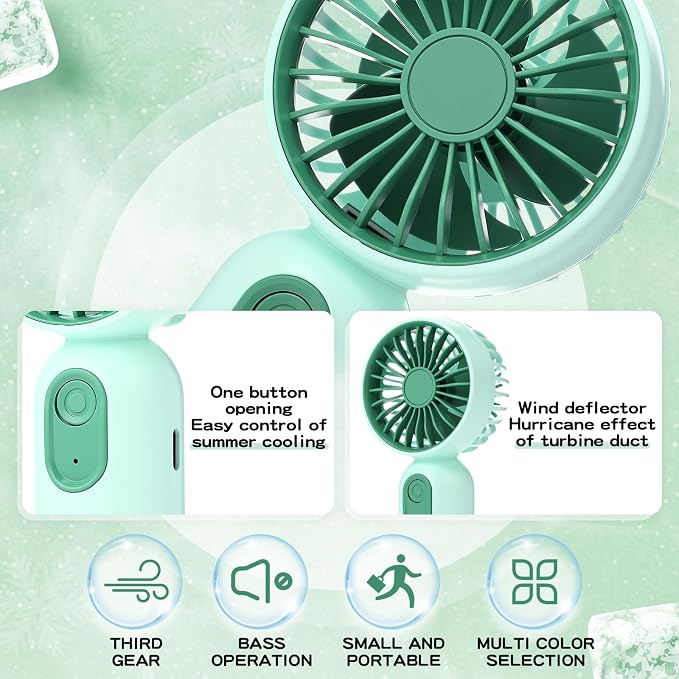 Rossesay 48 Pcs Mini Portable Fan Bulk Cute Handheld Lightweight Small Little - Image 5
