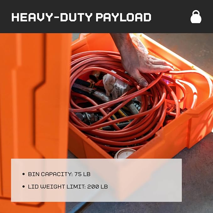 DECKED Payloader 32 L - 75 lb Bin / 200 lb Lid Load Rated - Image 3