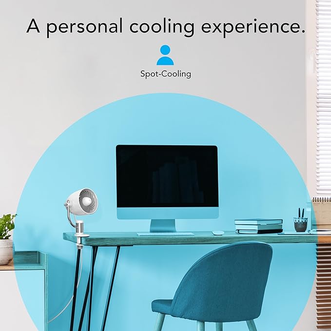 Vornado Pivot Clip Personal Air Circulator, Portable Desk Fan - Image 3