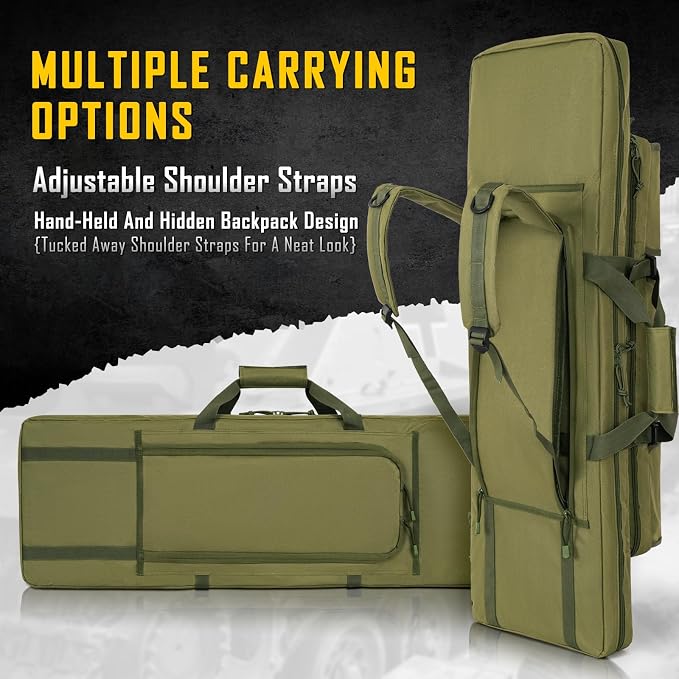 DULCE DOM 32/36/42/48/52 inch Double Rifle Case Soft Gun Bag - Image 7