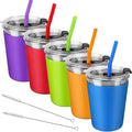 Kids Cups with Lids and Straws, 12oz Kids Tumblers with Straws and Lids Spill by Vermida