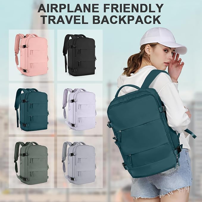 coowoz Travel Backpack For Women Men, Carry On Backpack, Hiking Backpack - Image 7