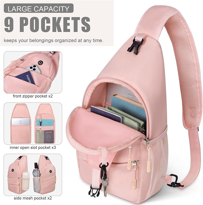 Pritent Crossbody Bags for Women Men Trendy Sling Bag Backpack Casual Chest Bag - Image 3