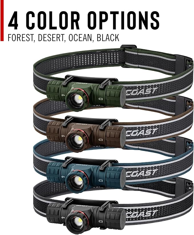 Coast XPH30R 1500 Lumen USB-C Rechargeable Dual Power Headlamp - Image 7