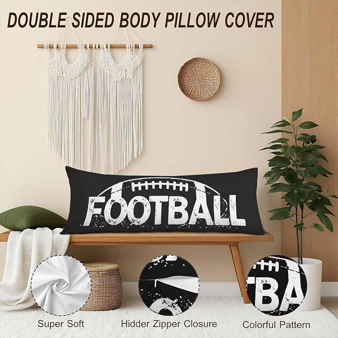 Outdoor Pillows Body Pillow Cover American Football USA Soccer Lumbar Body - Image 4