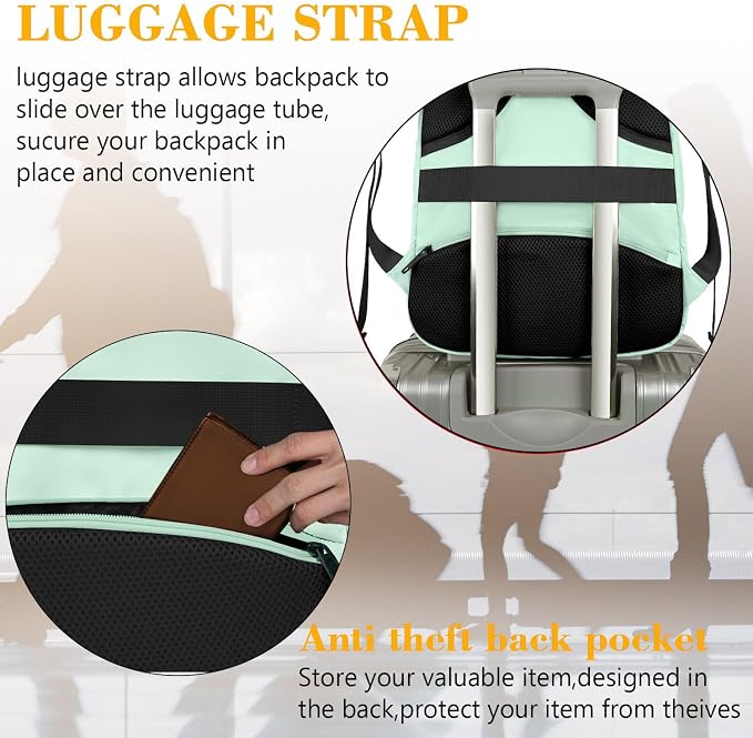 MATEIN Travel Laptop Backpack, 15.6 Inch Computer Backpack, Slim Lightweight - Image 2