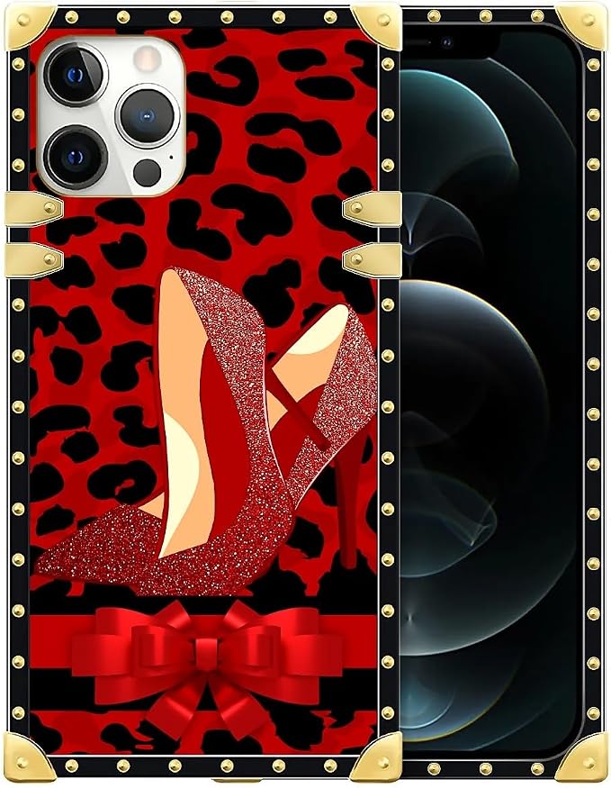 Compatible with iPhone 12 12 Pro Case, Elegant High Heels Luxury Golden by Unknown