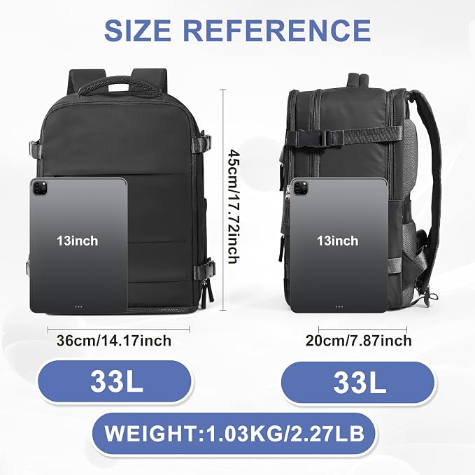 coowoz Large Travel Backpack Carry On - Image 3