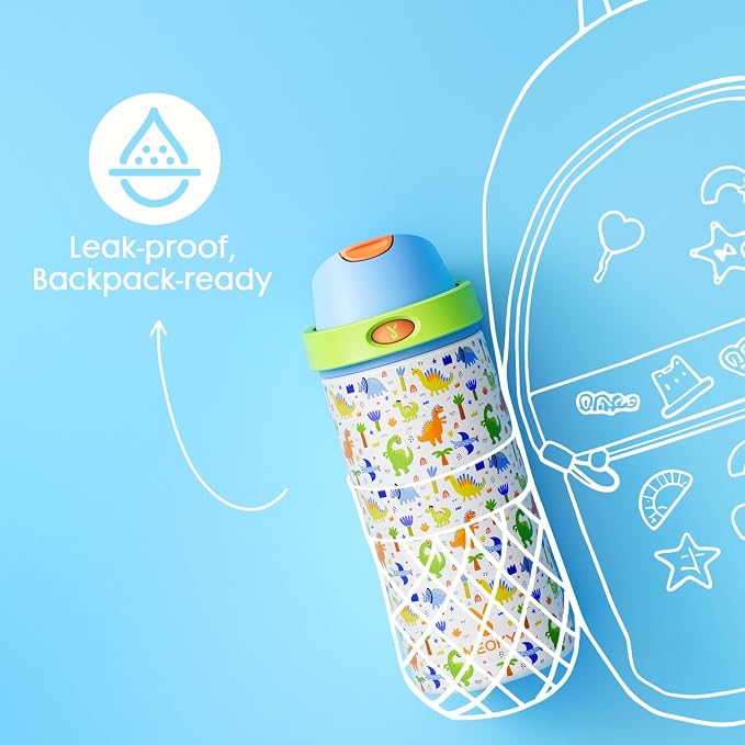 18 oz Insulated Water Bottle for Sports: Meoky Stainless Steel Kids Water Bottle - Image 5