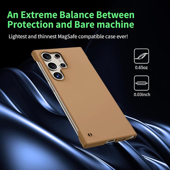 GRECAZO Slim Borderless for Samsung Galaxy S25 Ultra Phone Case 6.9" Ultra-Thin - Image 3