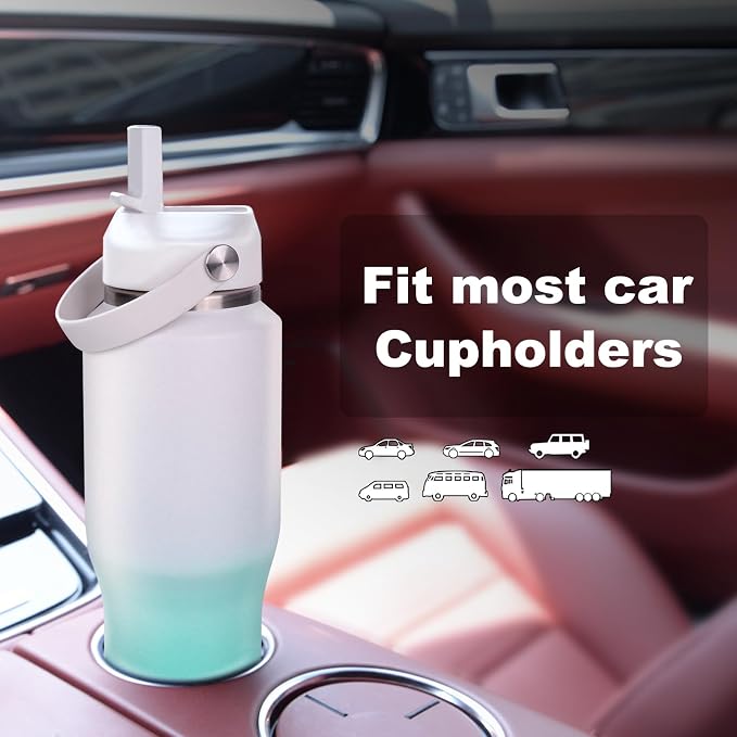 ABOTOCUP 32oz Insulated Water Bottle, Fit in Any Car Cup Holder, Water Bottle - Image 5