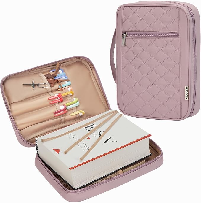 FINDCOZY Bible Cover for Women, Durable Carrying Book Case Church Bag for by FINDCOZY