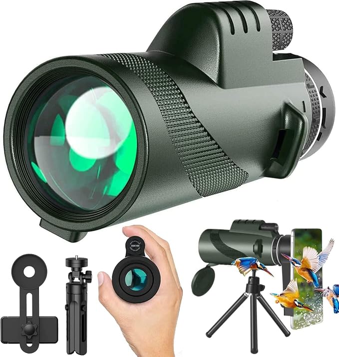 Monocular Telescope 80x100 High Powered Monoculars High Definition by ASxmhGo