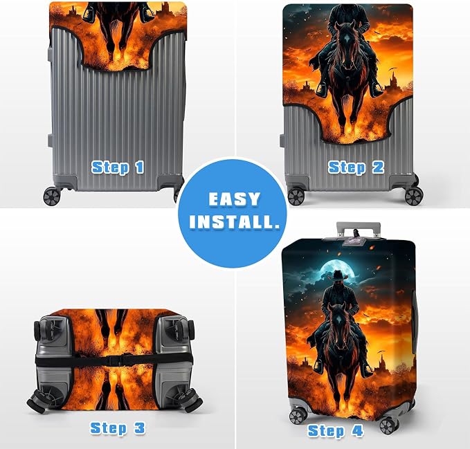 Luggage Cover Protector for 26-28 Inch Suitcases, TSA Approved Elastic Travel - Image 6