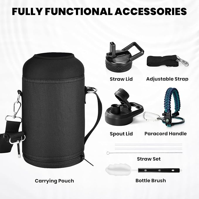 RAYMYLO Insulated Water Bottle 64 oz, Triple Wall Vacuum Stainless Steel - Image 6
