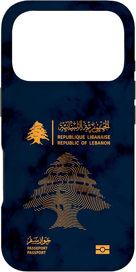 Lebanon, Lebanon Passport, Lebanon Flag, Lebanon map. Case by Unknown