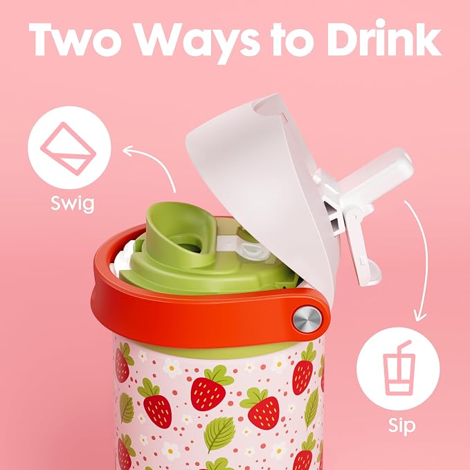 18 oz Insulated Water Bottle for Kids: Meoky Stainless Steel Water Bottle - Image 4