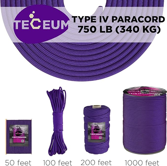 TECEUM 5/32" Paracord Rope 1000 – 1000ft / 200ft / 100ft / 50ft – Tactical - Image 9