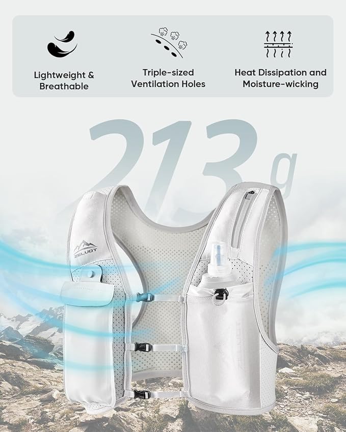 Zelvot Running Vest for Women Men, USA Original Patent, Adjustable Chest Straps - Image 5