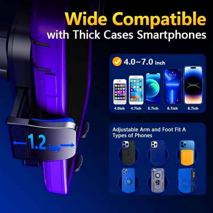 Qifutan Cell Phone Holder for Car Mount Car Vent Phone Mount, 360° Rotatable - Image 5