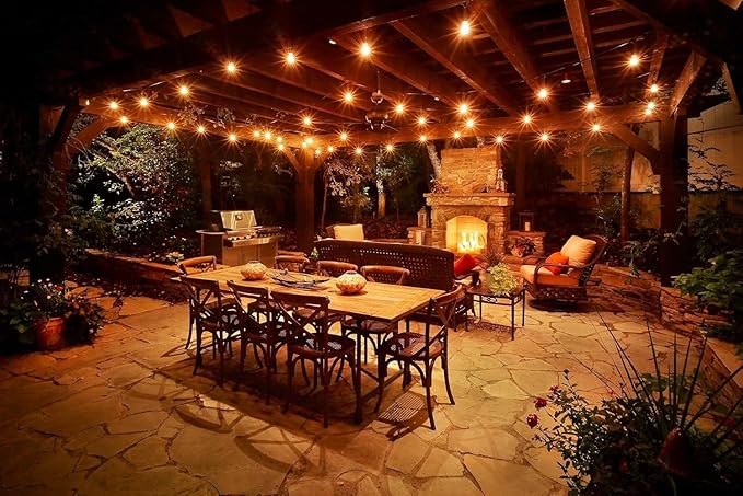 Lampat String Lights, LED 50 Lights Bulb 50Ft G40 Globe String Lights - Image 7