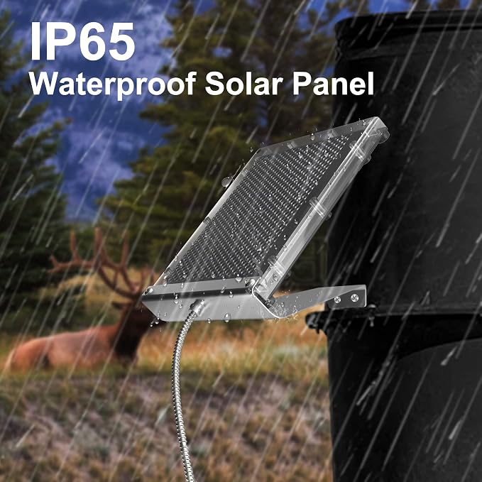 POWOXI 12V 1.7W Solar Panel for Deer Feeder Waterproof Solar Battery Charger - Image 6