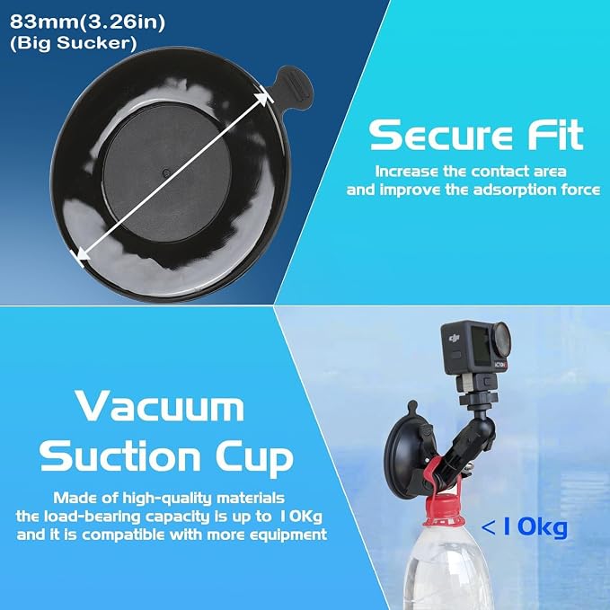 for Osmo Action 6 Osmo Nano Camera Suction Cup Mount, Quick Release Magnetic - Image 4