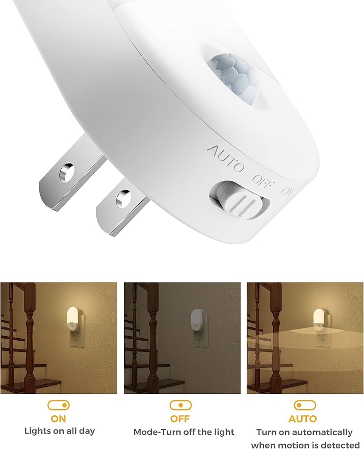 L LOHAS LED Motion Sensor Night Light, Motion Activated Night Light, 3000K Warm - Image 4