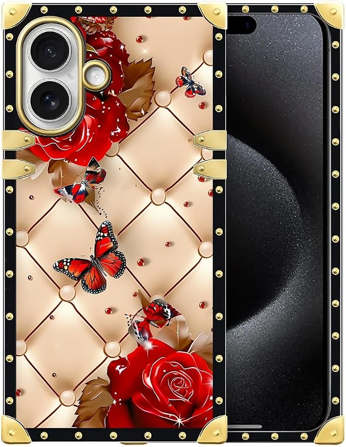 for iPhone 17 Case Luxury Golden Decoration by Unknown