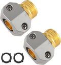 Garden Hose Repair Kits, 2 Pack Brass Water Hose Connector, Fit 3/4" and 5/8" by AuySier
