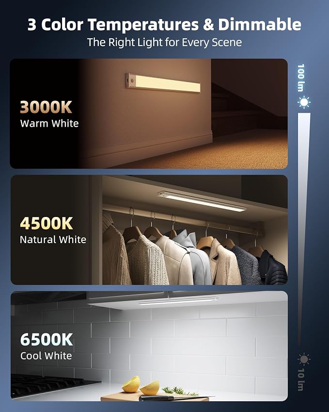 16inch Under Cabinet Lighting, Magnetic Closet Lights - Image 4