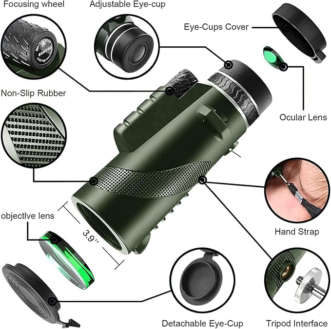 Monocular Telescope 80x100 High Powered Monoculars High Definition - Image 2