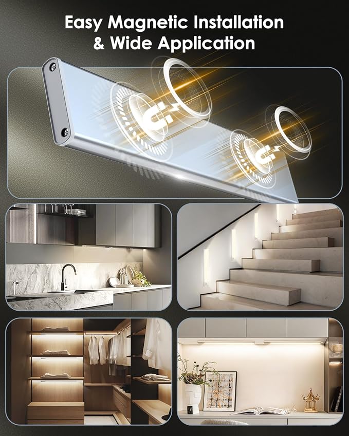 5 Pack Under Cabinet Lights, Upgraded 2500mAh Under Cabinet Lighting Wireless - Image 7