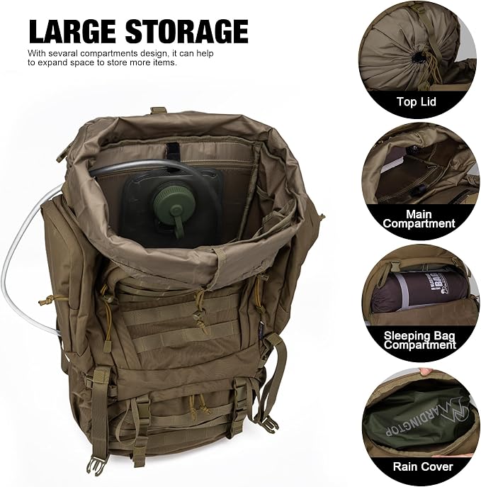 Mardingtop 60L Military Internal Frame Backpack - Image 4