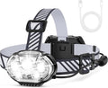 MIOISY Rechargeable Headlamp, Ultra-Bright 5 LED Head Lamp by MIOISY