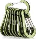 Booms Fishing CC5 Multi-Use Carabiner Clips, 10 Pack 2.7" Small Caribeener Clips by BoomsFishing