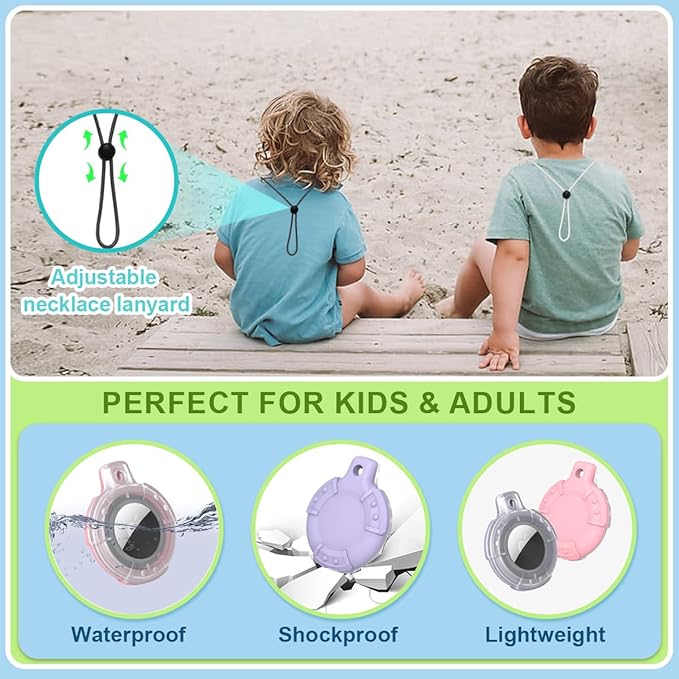 4 Pack for AirTag Bracelet & Air tag Necklace, Soft Silicone Wristband Air Tag - Image 6