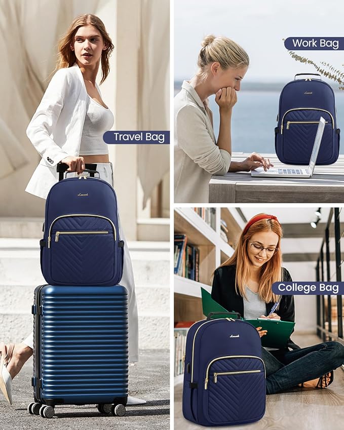 LOVEVOOK Laptop Backpack Purse for Women, Work Business Travel Computer Bags - Image 6