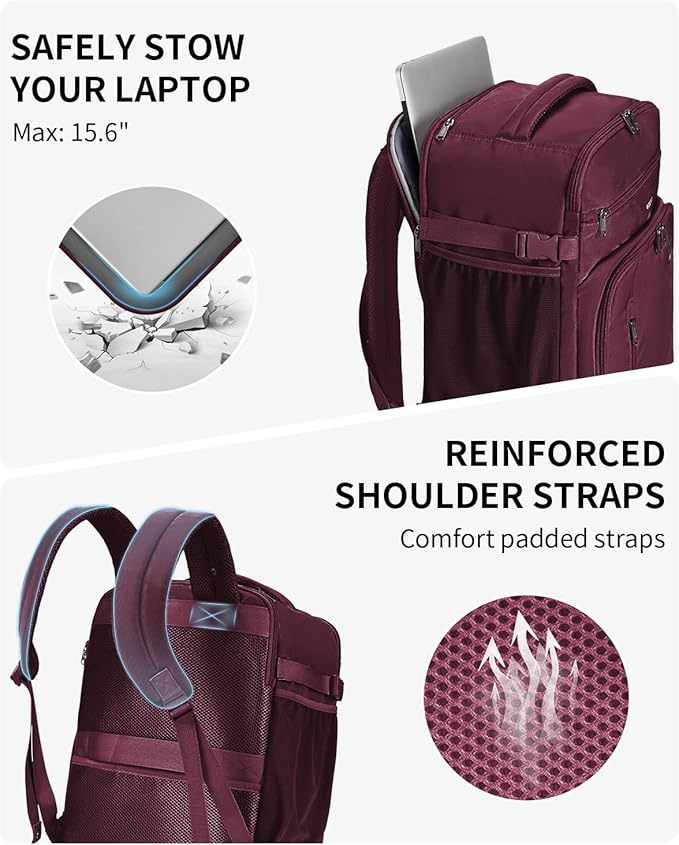 ECOHUB Travel Backpack for Women, Laptop Carry on Backpack - Image 6