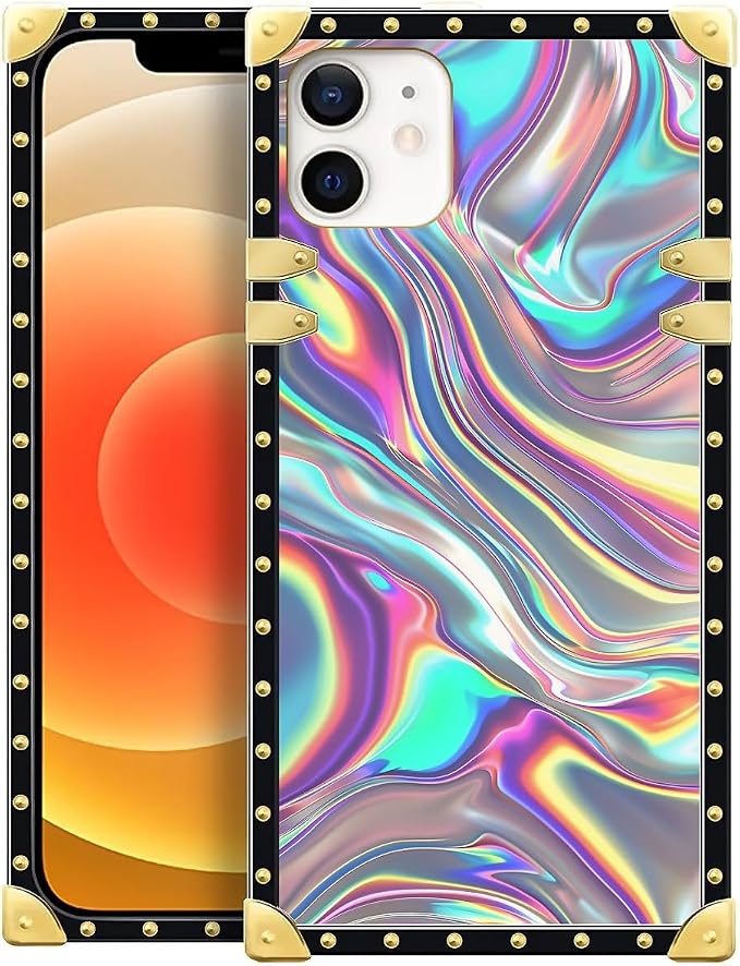 Compatible with iPhone 11 Case, Holographic Abstract Iridescent Textures Luxury by Unknown