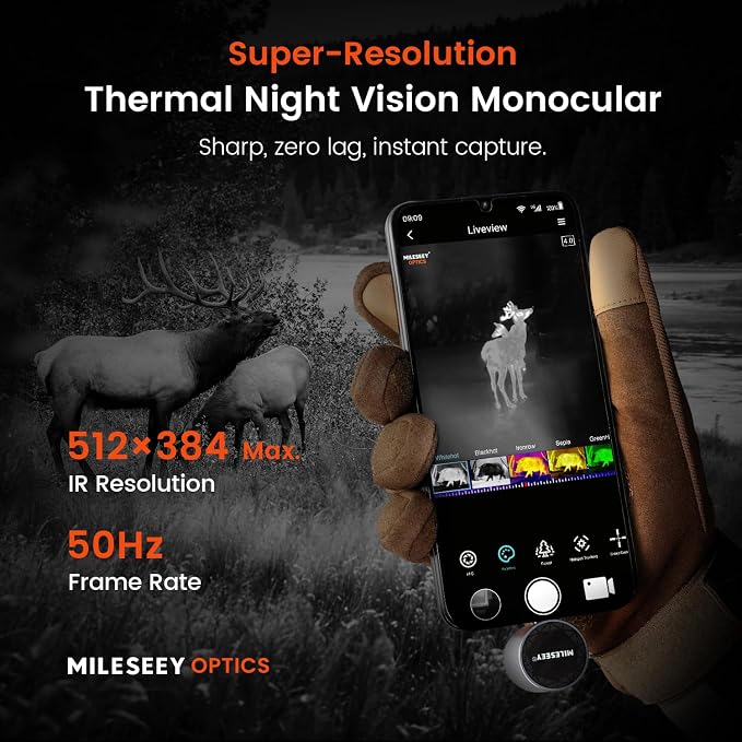 Thermal Monocular for Android, MILESEEY TNV30i Night Vision Thermal Scope - Image 3