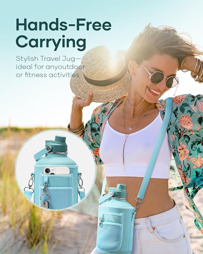 BUZIO 64oz Insulated Water Bottle, Stainless Steel Water Flask - Image 3