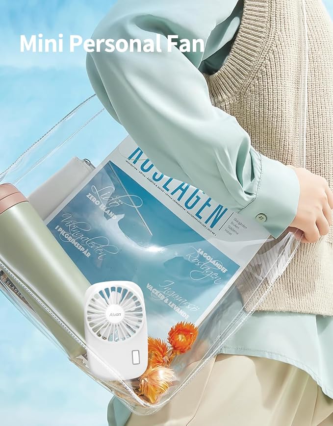 Aluan Handheld Fan Mini Fan Powerful Small Personal Portable Fan Speed - Image 3