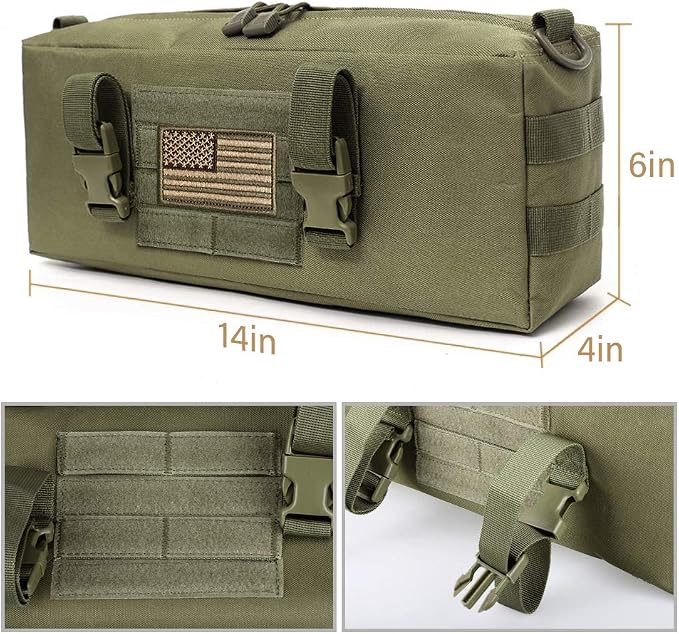 WYNEX Large Molle Pouch, Tactical Molle Bag Vertical Admin Pouch, Modular - Image 5