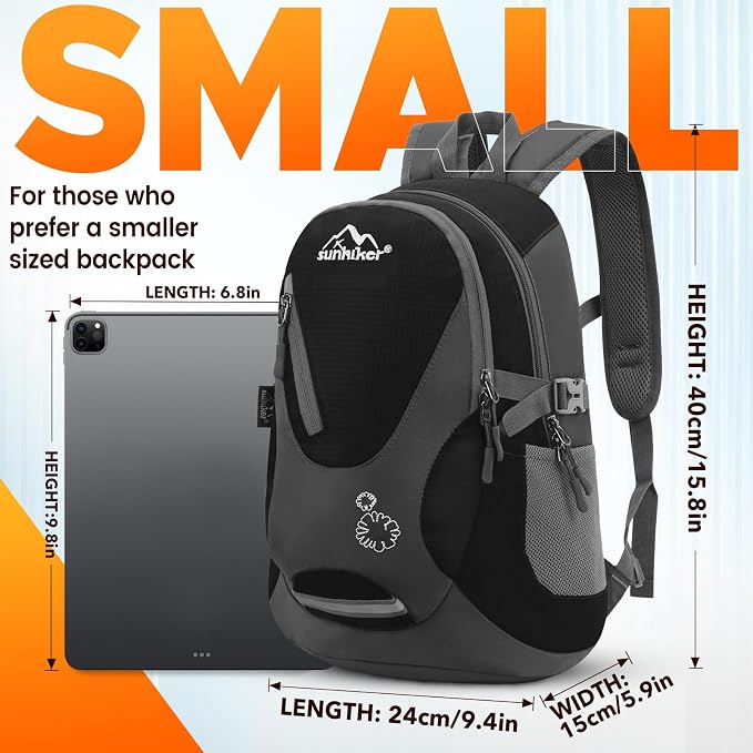 sunhiker Small Hiking Backpack Women Men 20L Lightweight Travel Backpack - Image 4