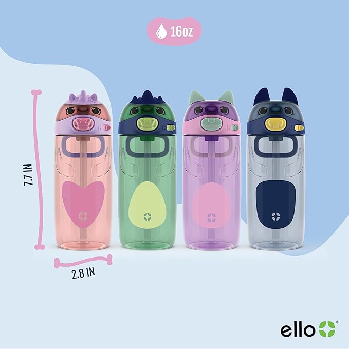 Ello Ellies 16oz Plastic Kids Water Bottle - Image 4